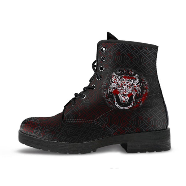 Viking Leather Boots Fenrir Blood 3D