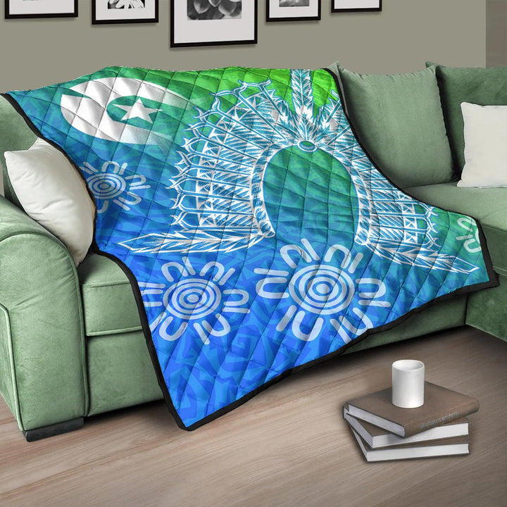 Torres Strait Islander Premium Quilt - Dhari Mask Ocean Style – To The ...