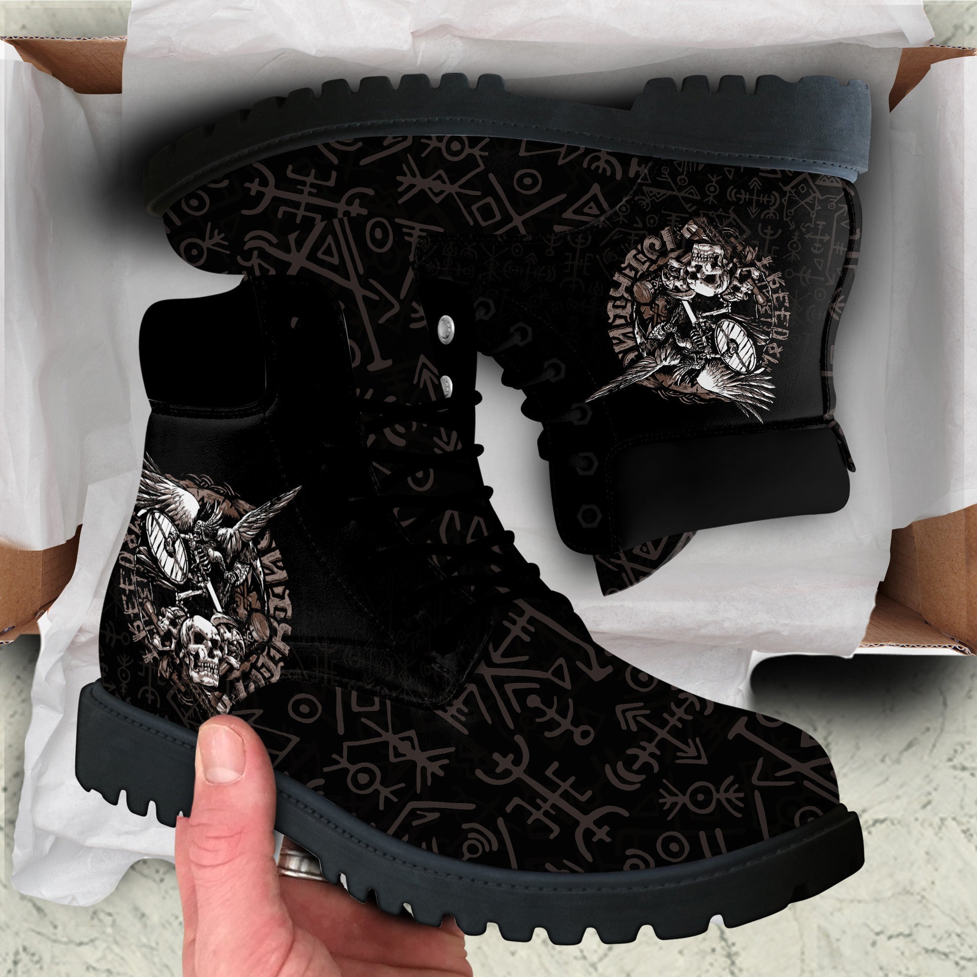 Viking All Season Boots Skull