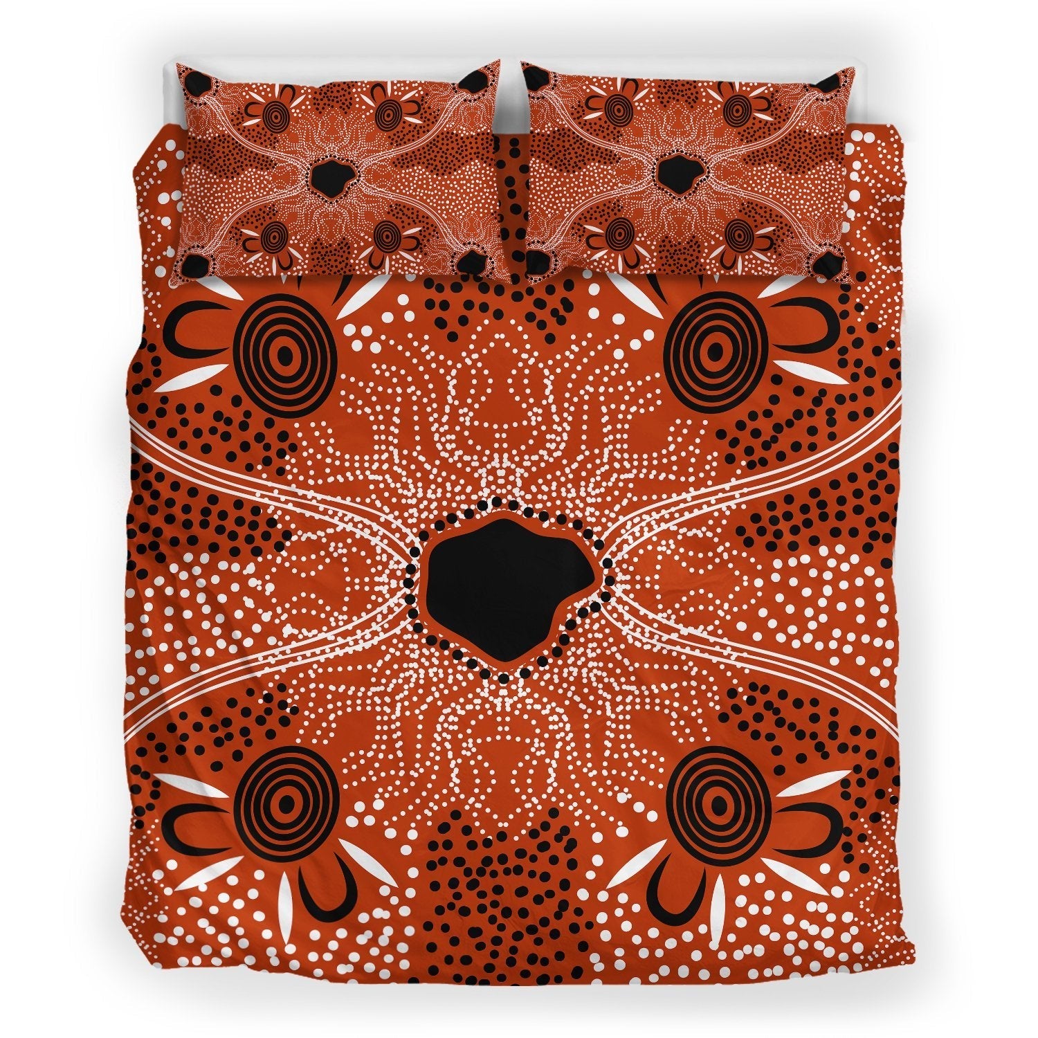 Australia Aboriginal Bedding Set - Aboriginal Dot Art Painting Ver8