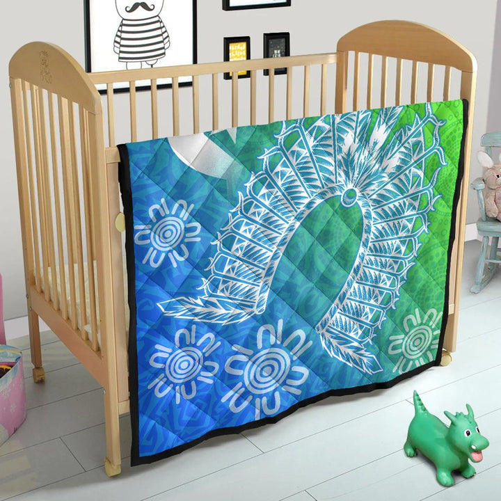 Torres Strait Islander Premium Quilt - Dhari Mask Ocean Style – To The ...