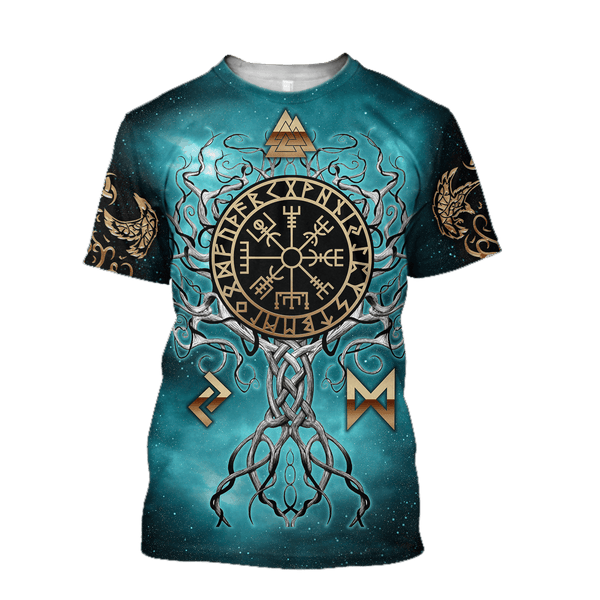 Viking T-Shirt Yggdrasil Norse Tree Of Life Viking