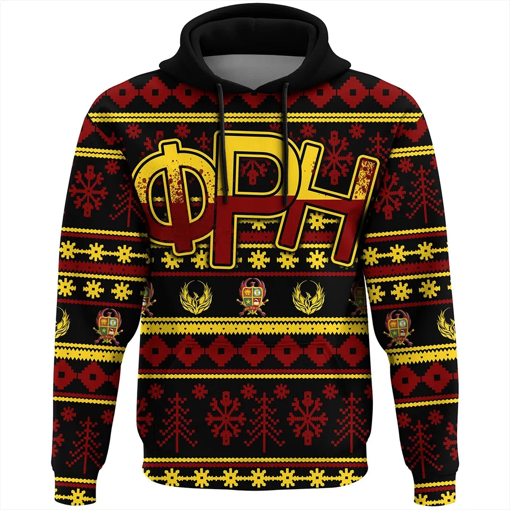 Hoodie - Phi Rho Eta Christmas Splatters Pullover J0