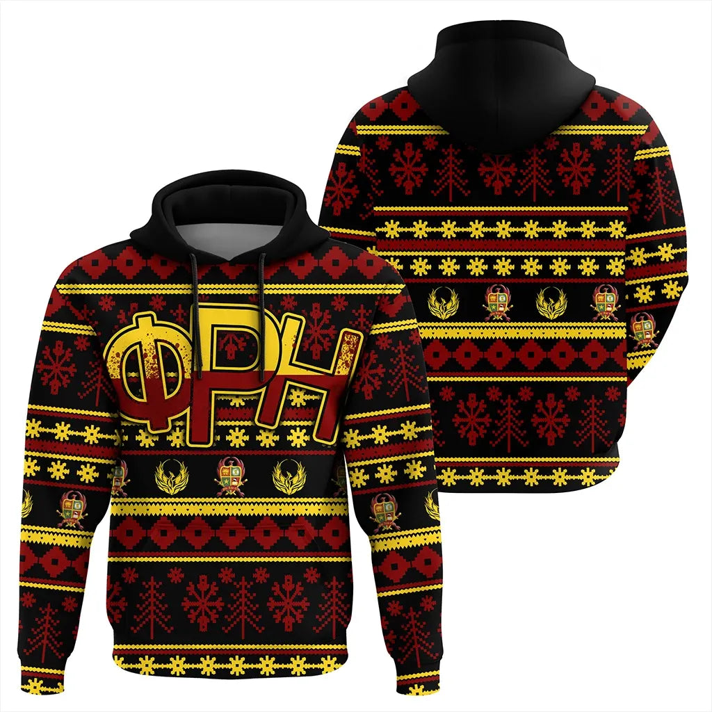 Hoodie - Phi Rho Eta Christmas Splatters Pullover J0