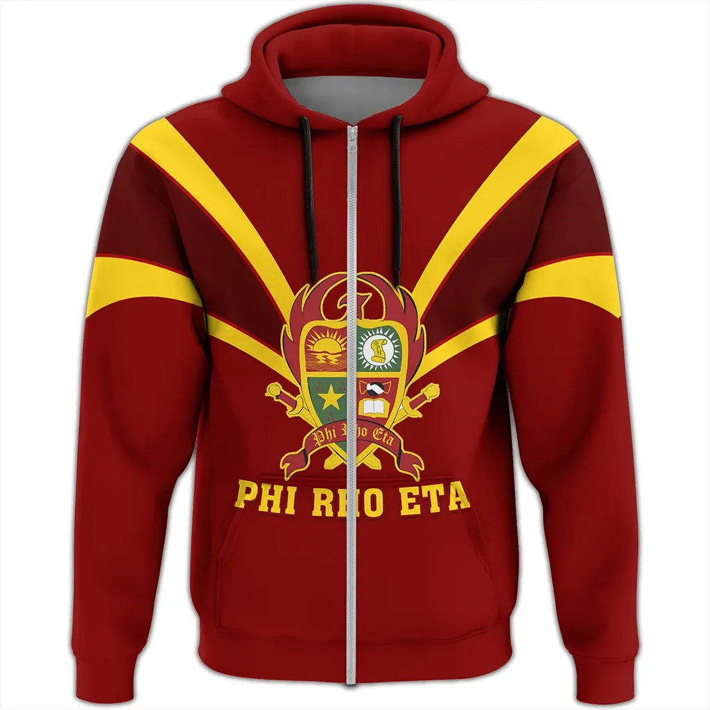 Phi Rho Eta Zip Hoodie Tusk Style J5