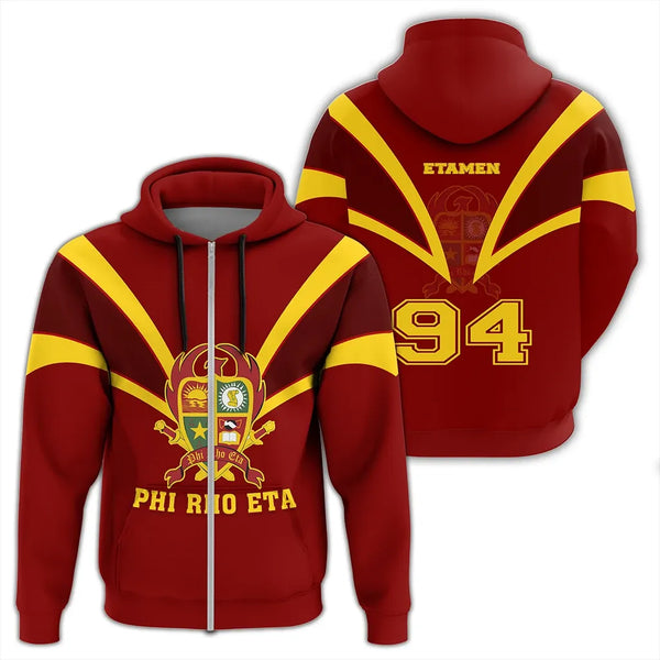 Phi Rho Eta Zip Hoodie Tusk Style J5