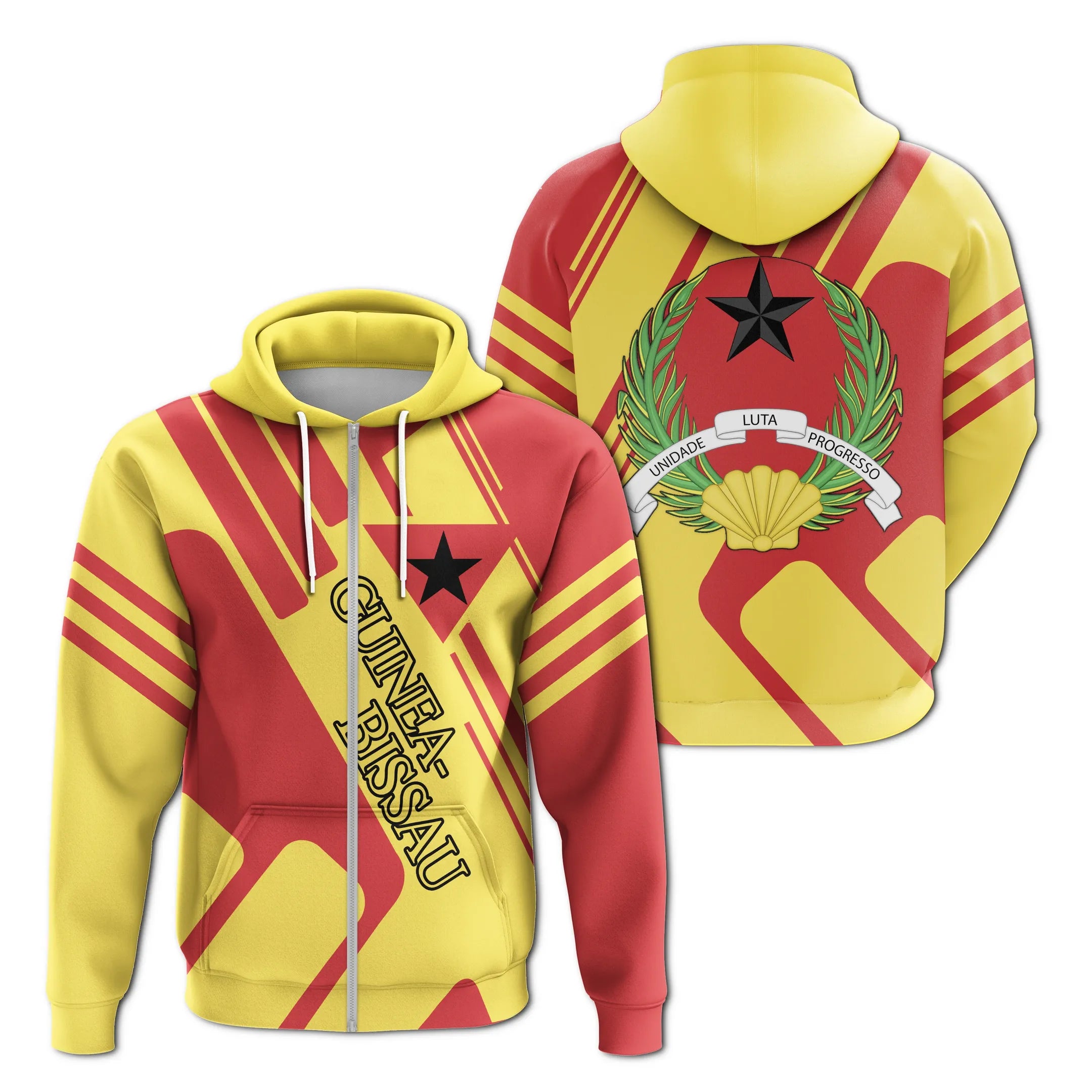 Guinea-Bissau Zip Hoodie - Rockie Style