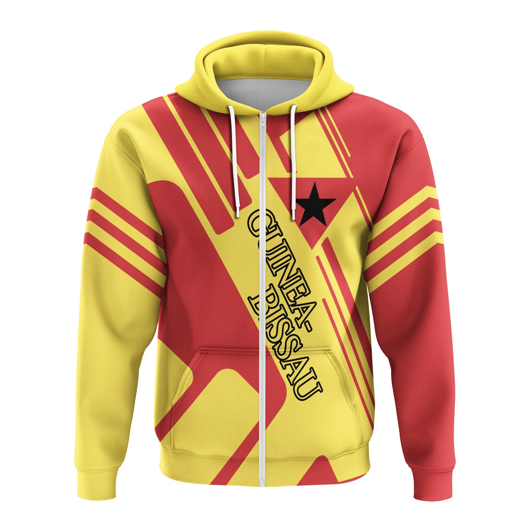 Guinea-Bissau Zip Hoodie - Rockie Style