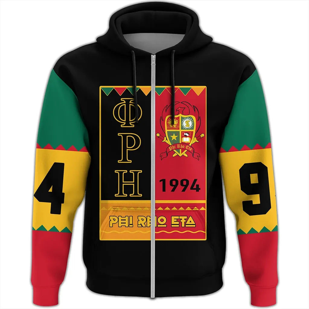 Phi Rho Eta Black History Month Zip Hoodie J09