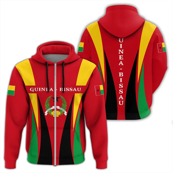 Guinea-Bissau Zip Hoodie - Apex Style