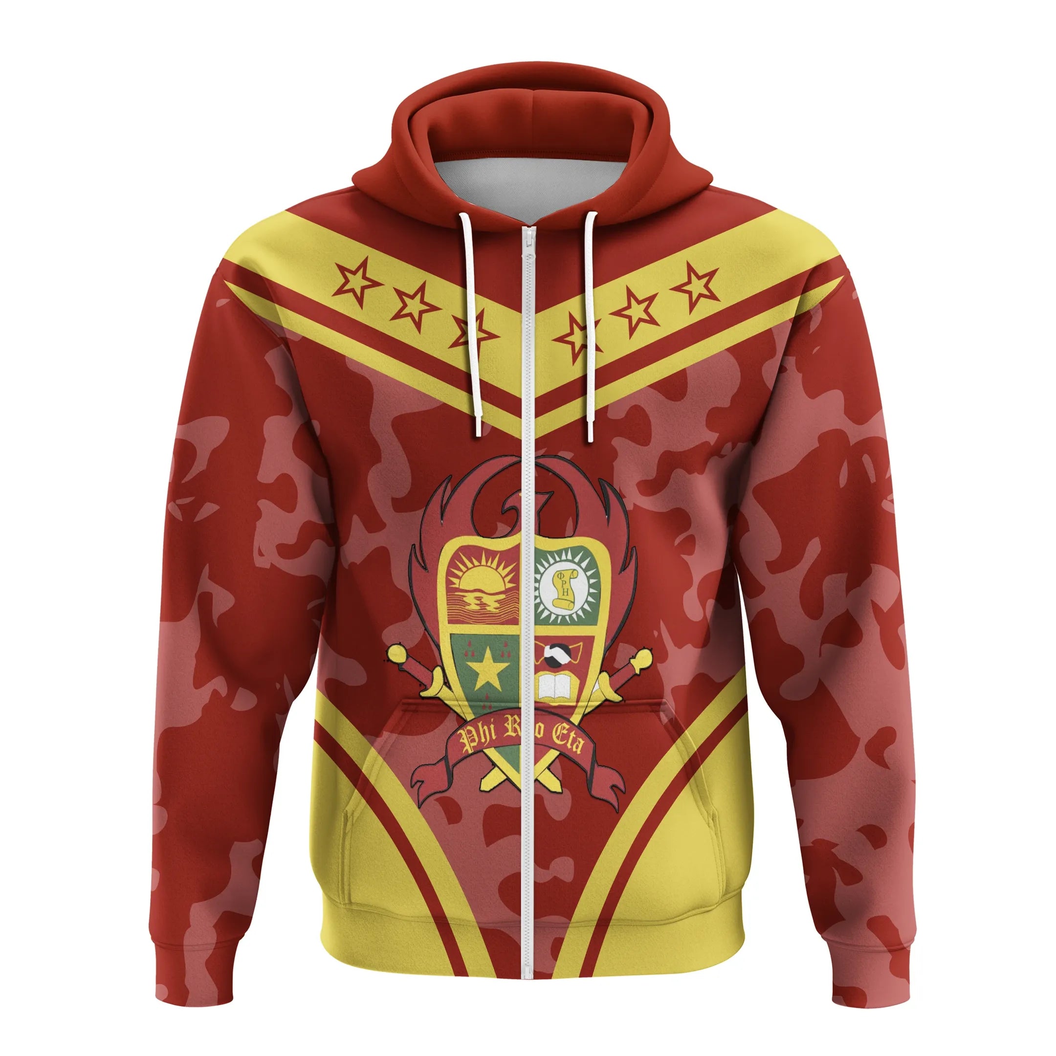 Phi Rho Eta Camouflage Zip Hoodie J09