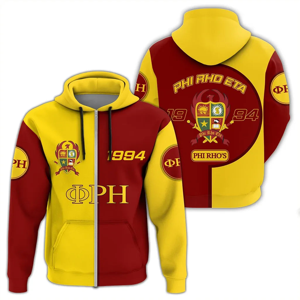 Phi Rho Eta Zip Hoodie - Cycle Style J5