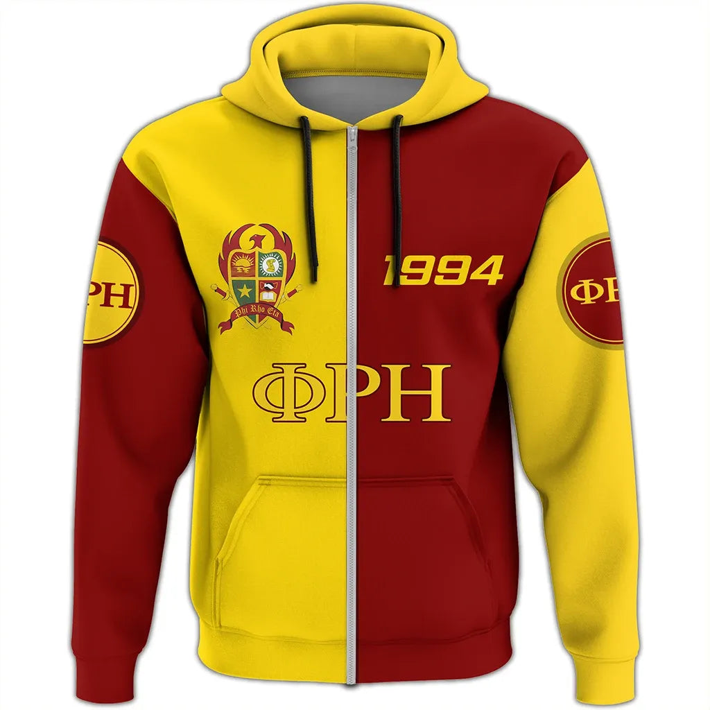 Phi Rho Eta Zip Hoodie - Cycle Style J5