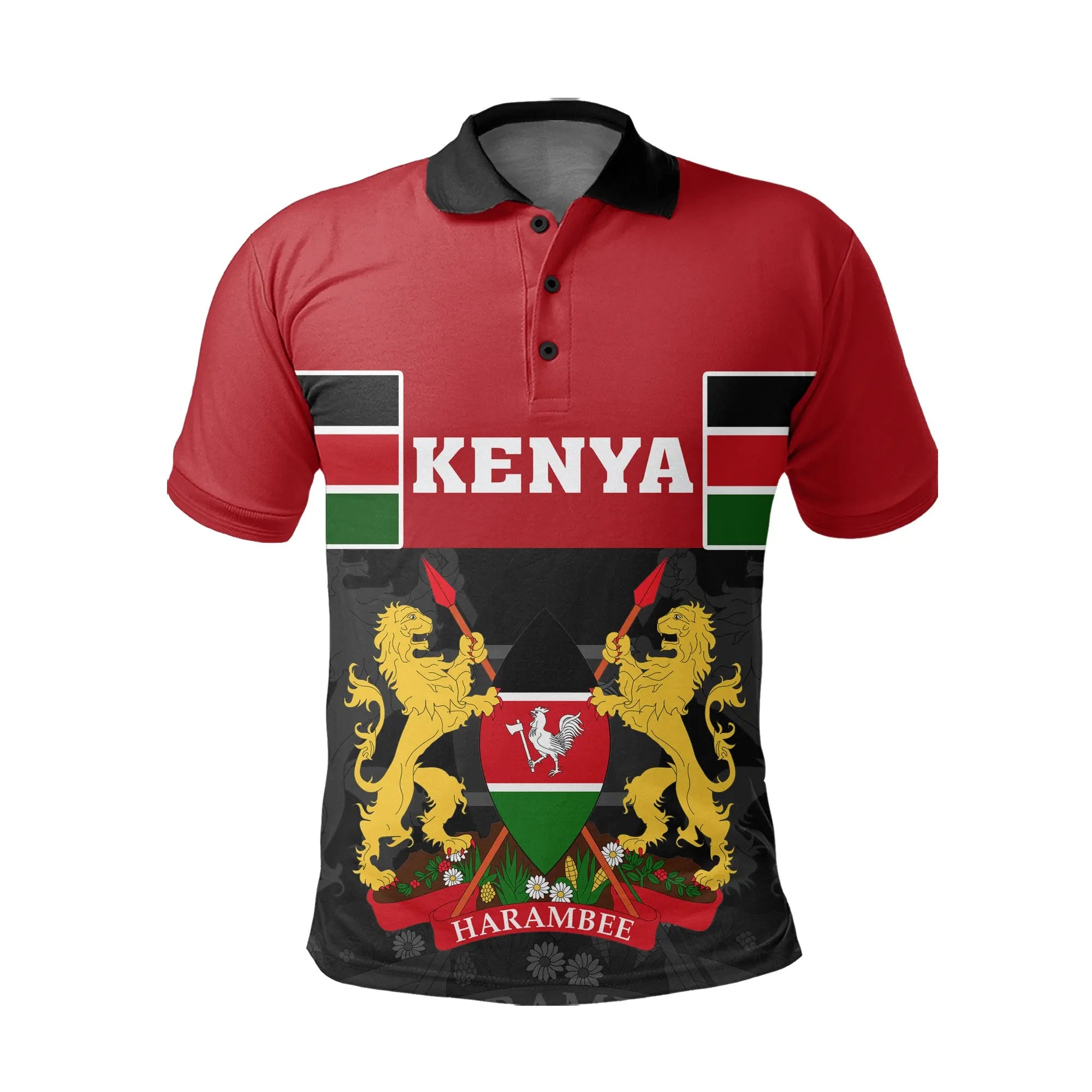 Kenya Flag Polo Shirt