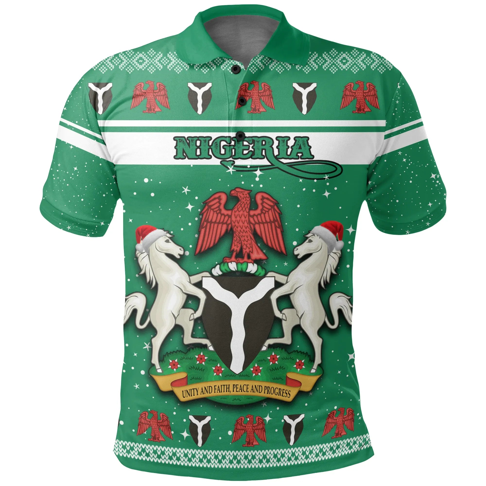 Nigeria Christmas Polo Shirt