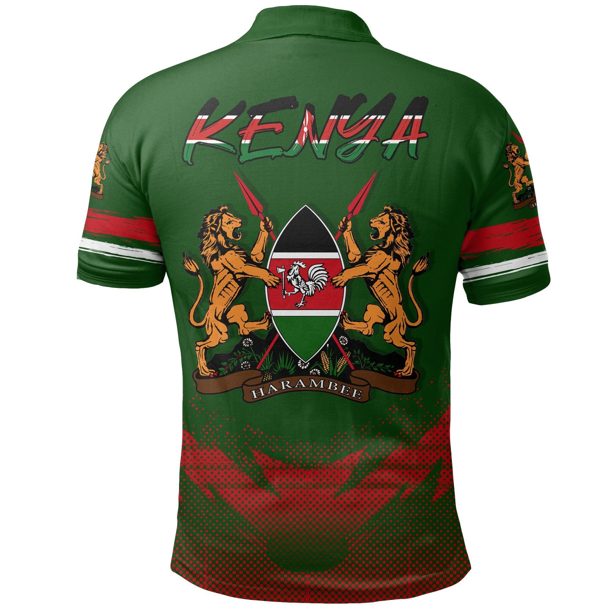 Kenya Flag Polo Shirt Lion King