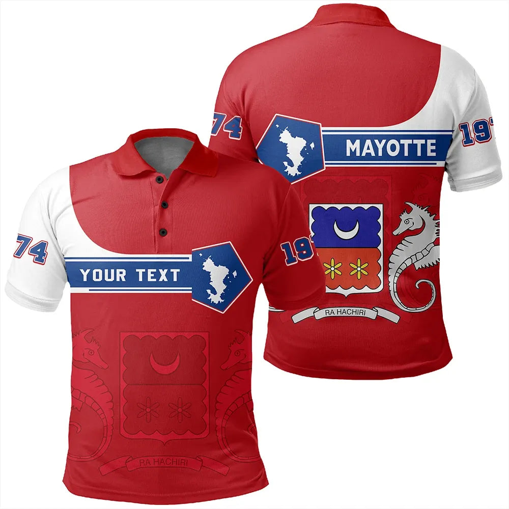 Custom Mayotte Polo Shirt Pentagon Style