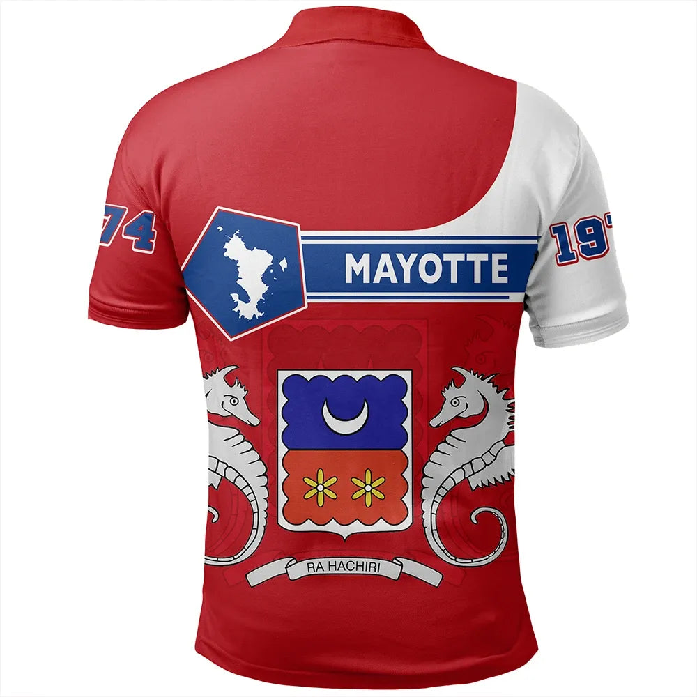 Custom Mayotte Polo Shirt Pentagon Style