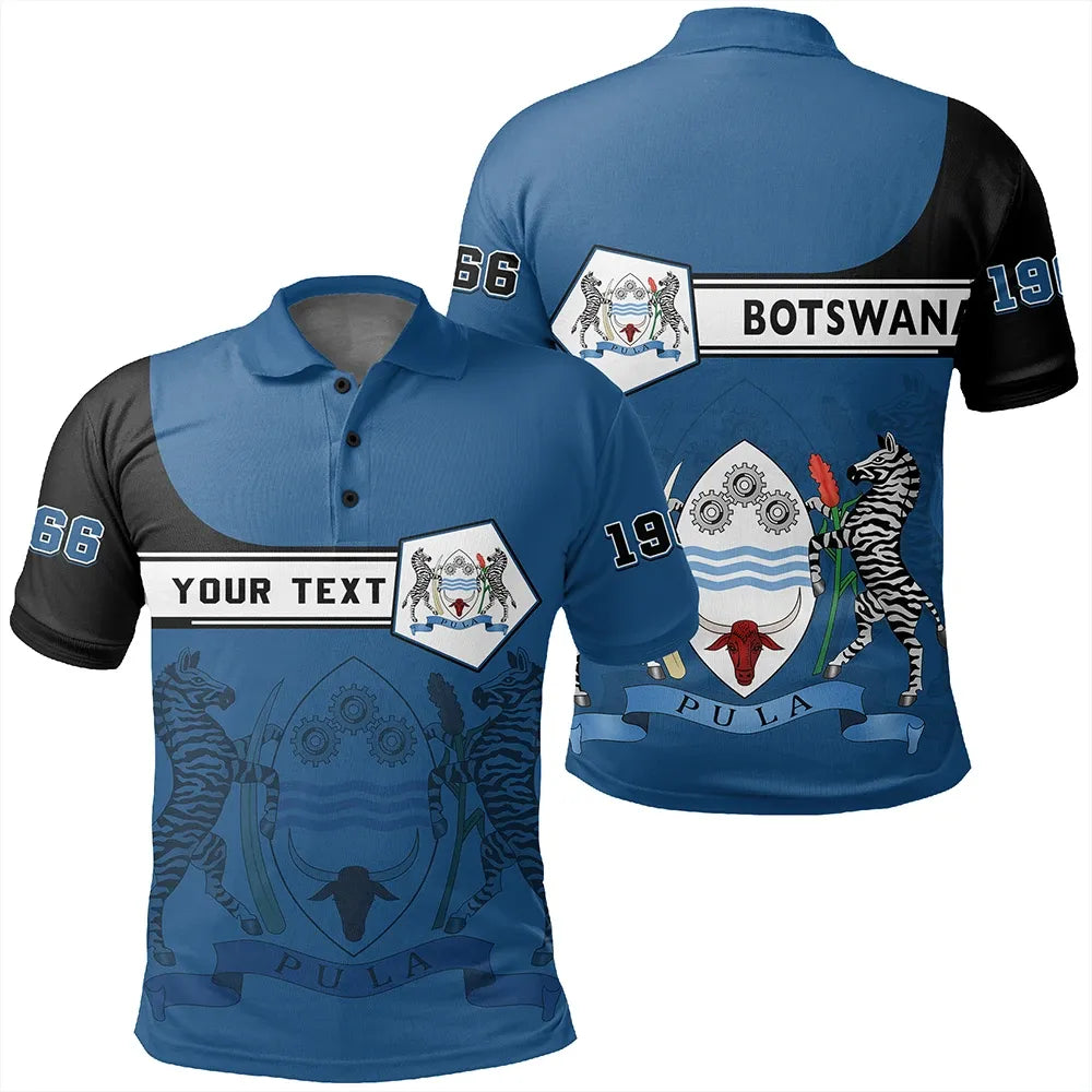 Custom Botswana Polo Shirt Pentagon Style