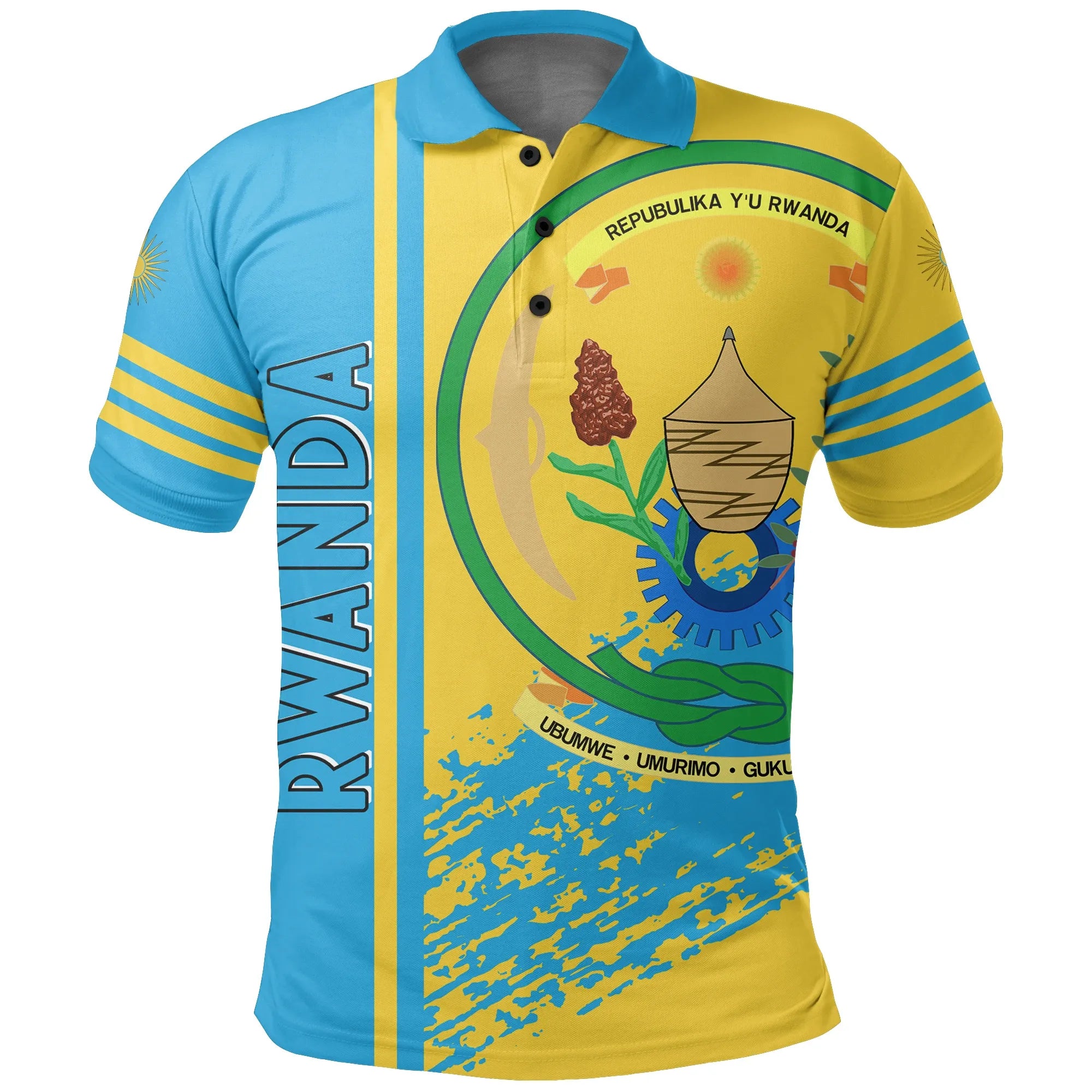 Rwanda Quarter Style Polo Shirt