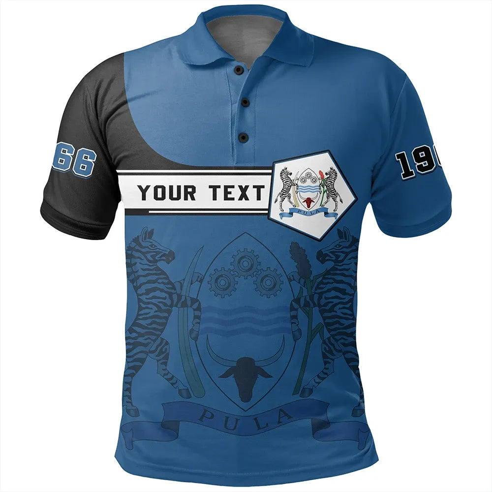 Custom Botswana Polo Shirt Pentagon Style