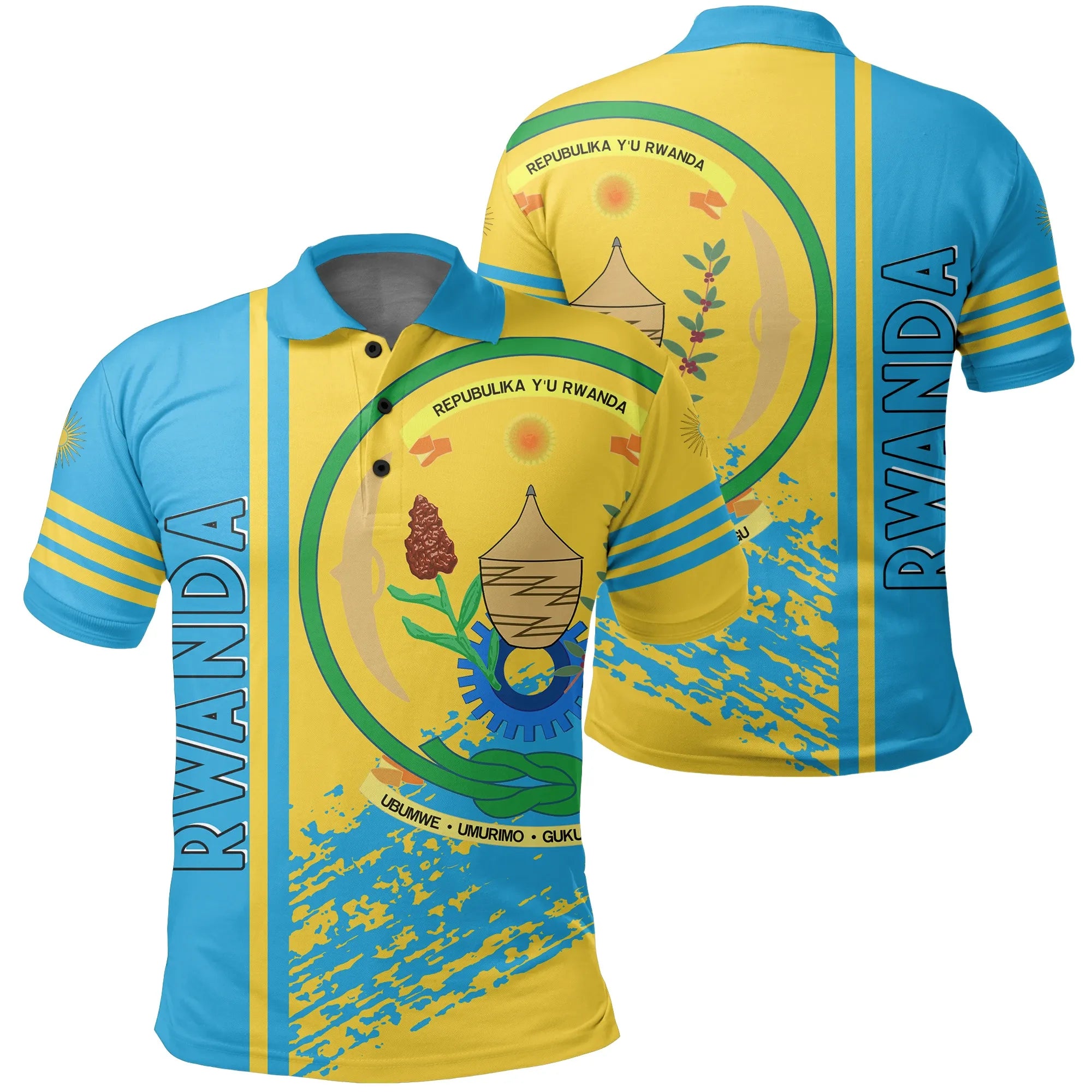 Rwanda Quarter Style Polo Shirt