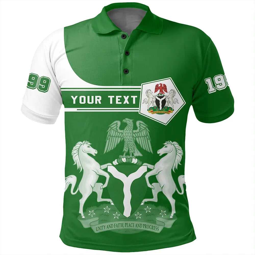 Custom Nigeria Polo Shirt Pentagon Style