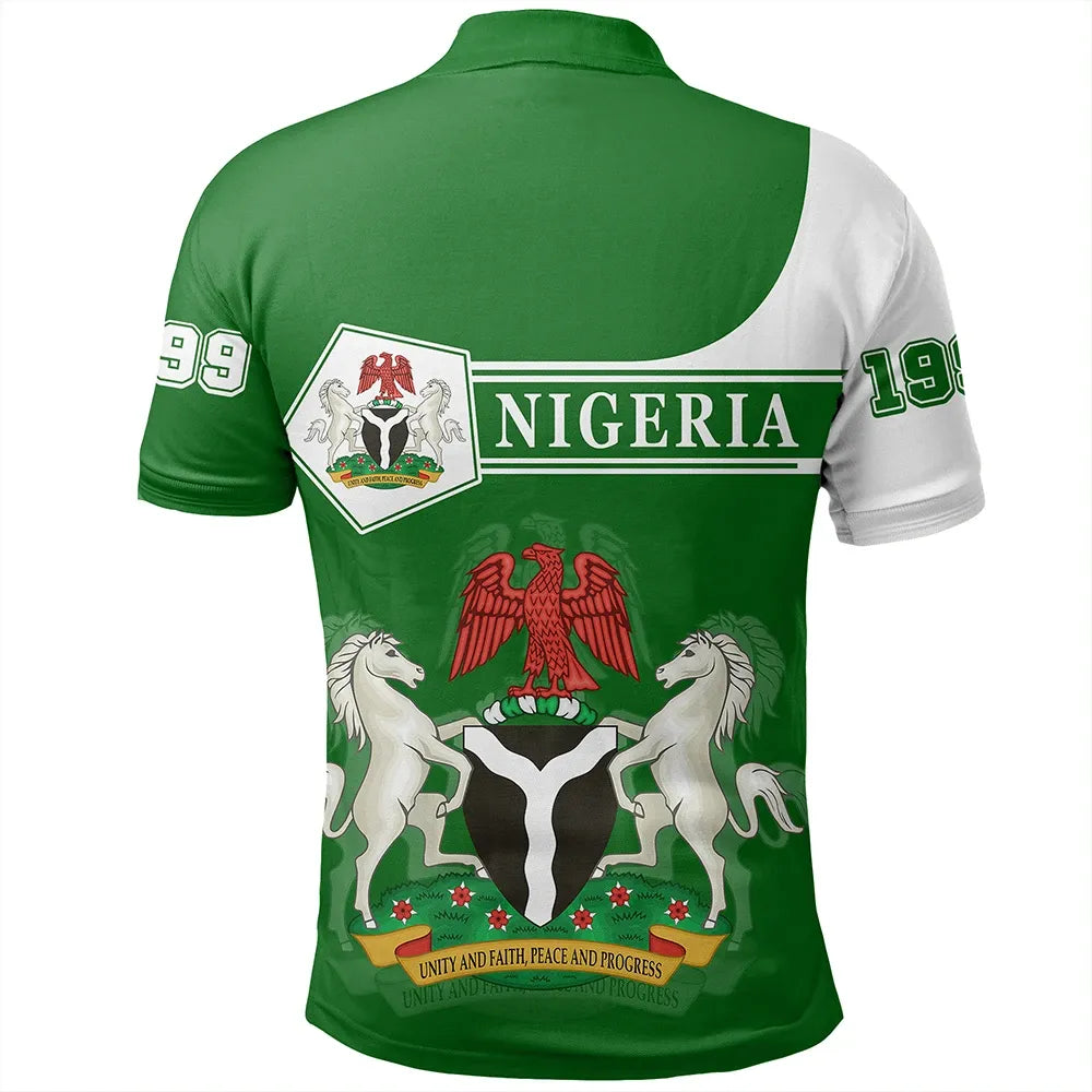 Custom Nigeria Polo Shirt Pentagon Style