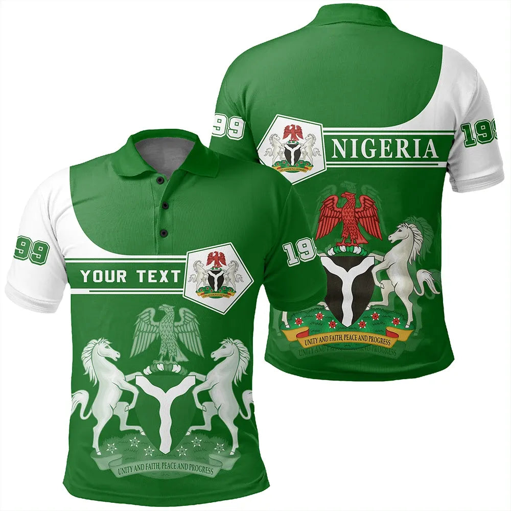 Custom Nigeria Polo Shirt Pentagon Style