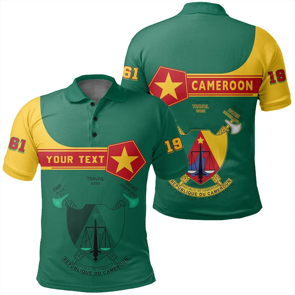 Custom Cameroon Polo Shirt Pentagon Style