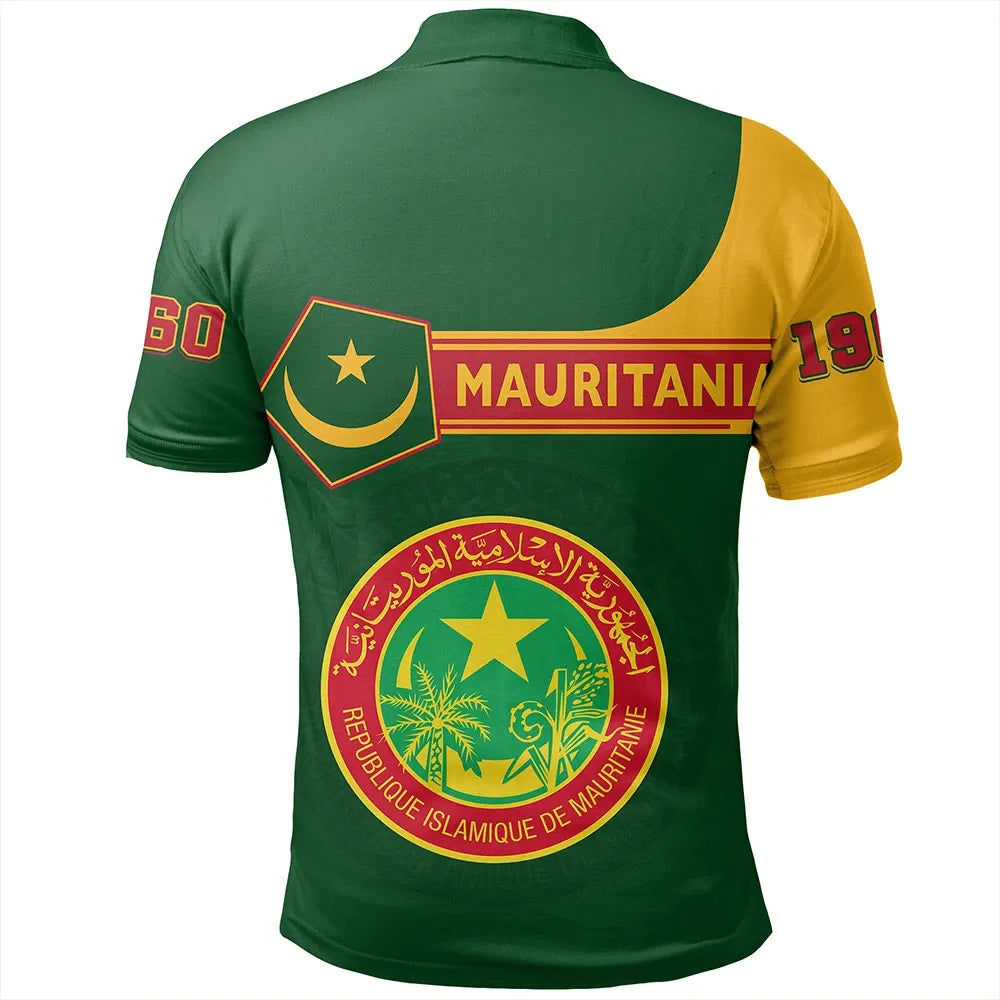 Custom Mauritania Polo Shirt Pentagon Style