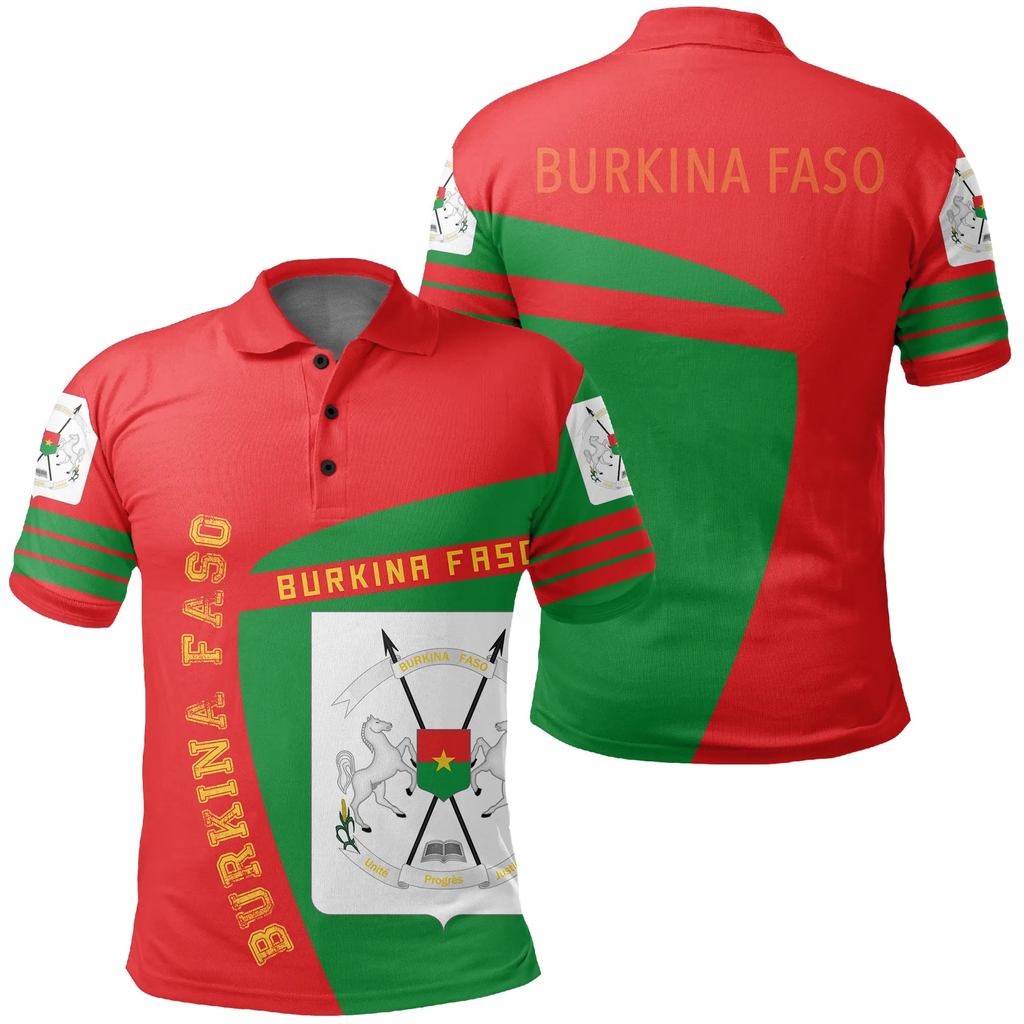 Burkina Faso Polo Shirt Sport Premium