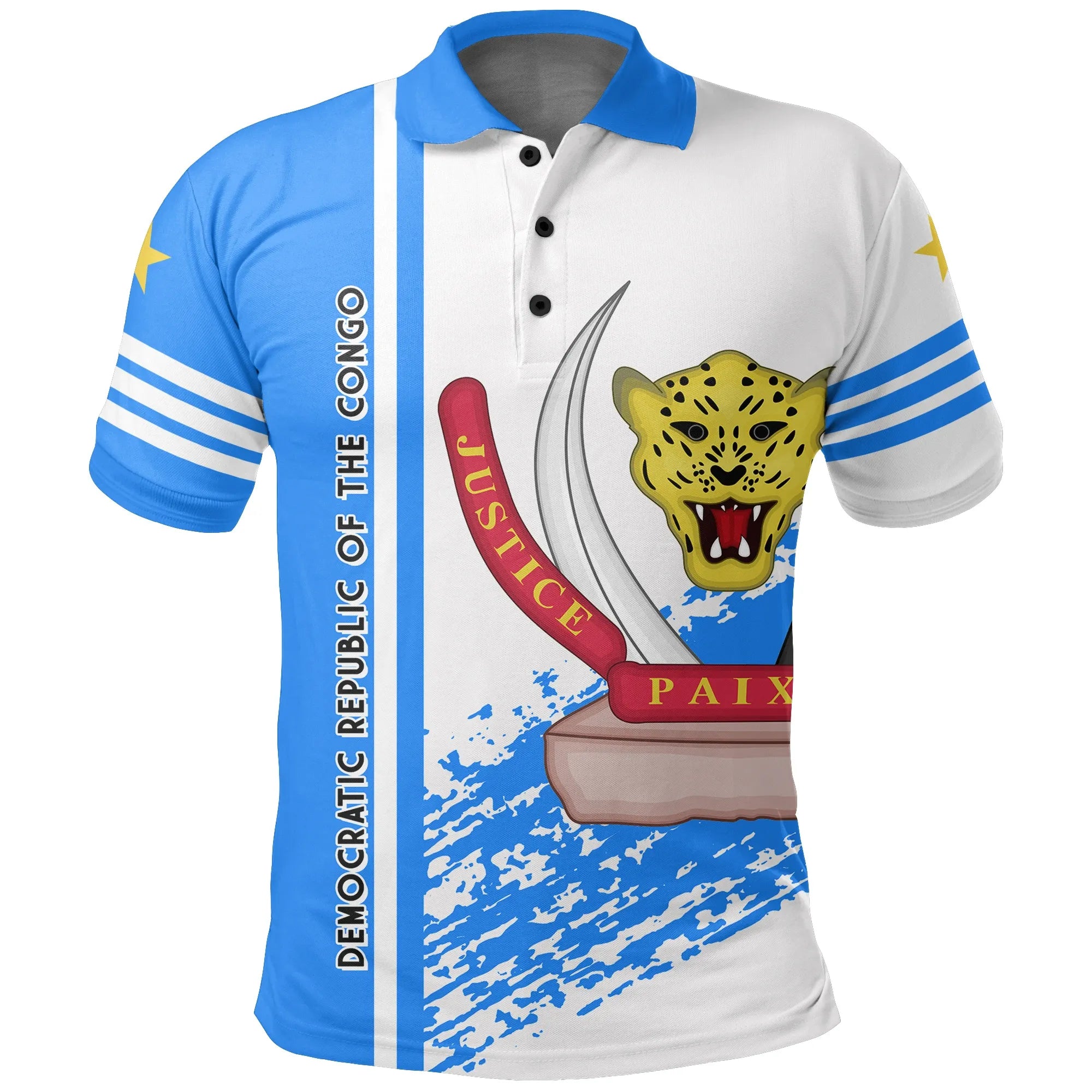 Democratic Republic Of The Congo Quarter Style Polo Shirt