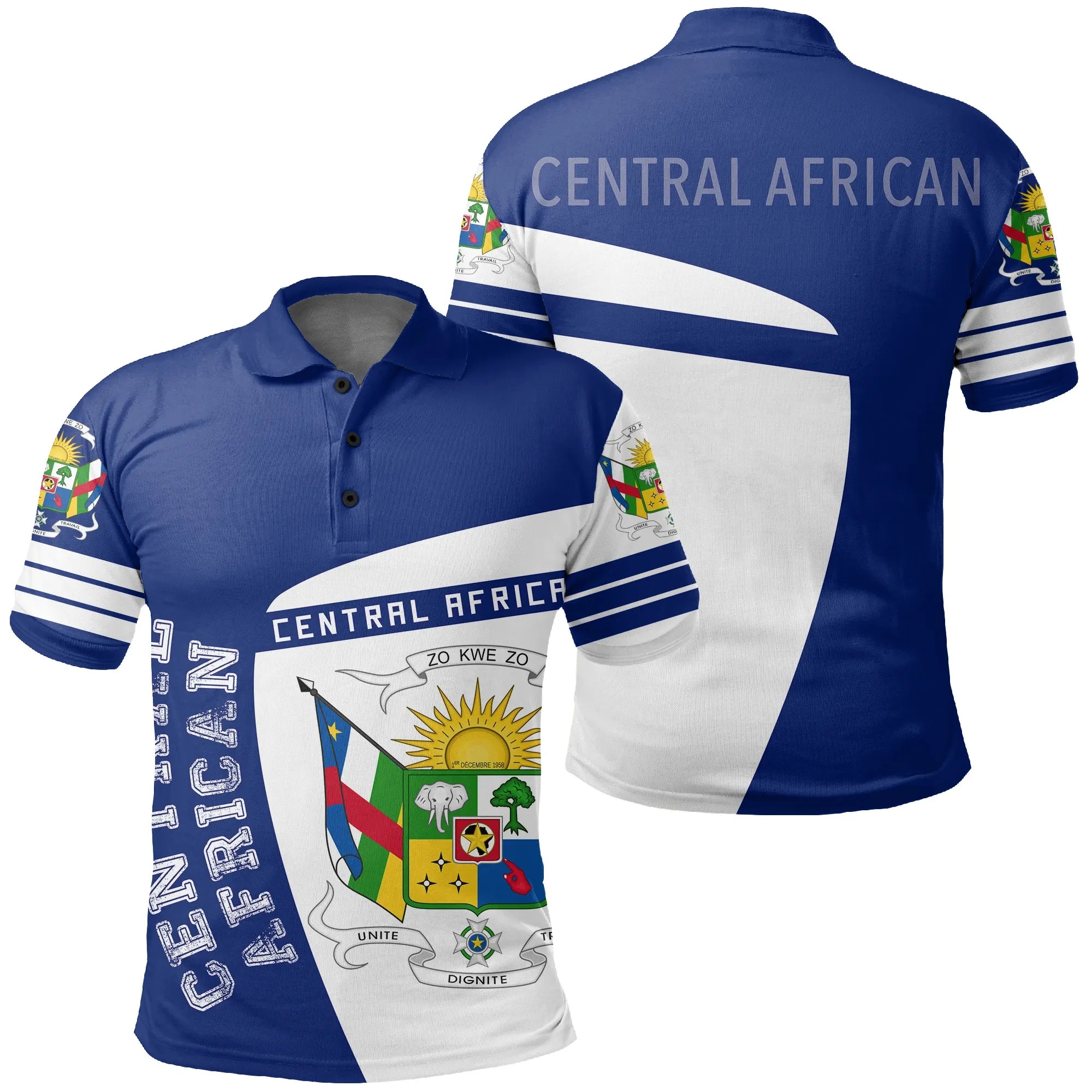 Central African Republic Polo Shirt Sport Premium