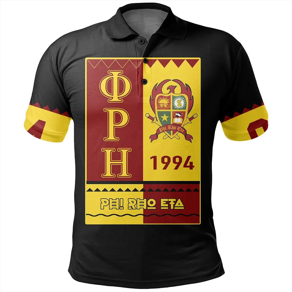 Polo - Phi Rho Eta Black Style Polo Shirt