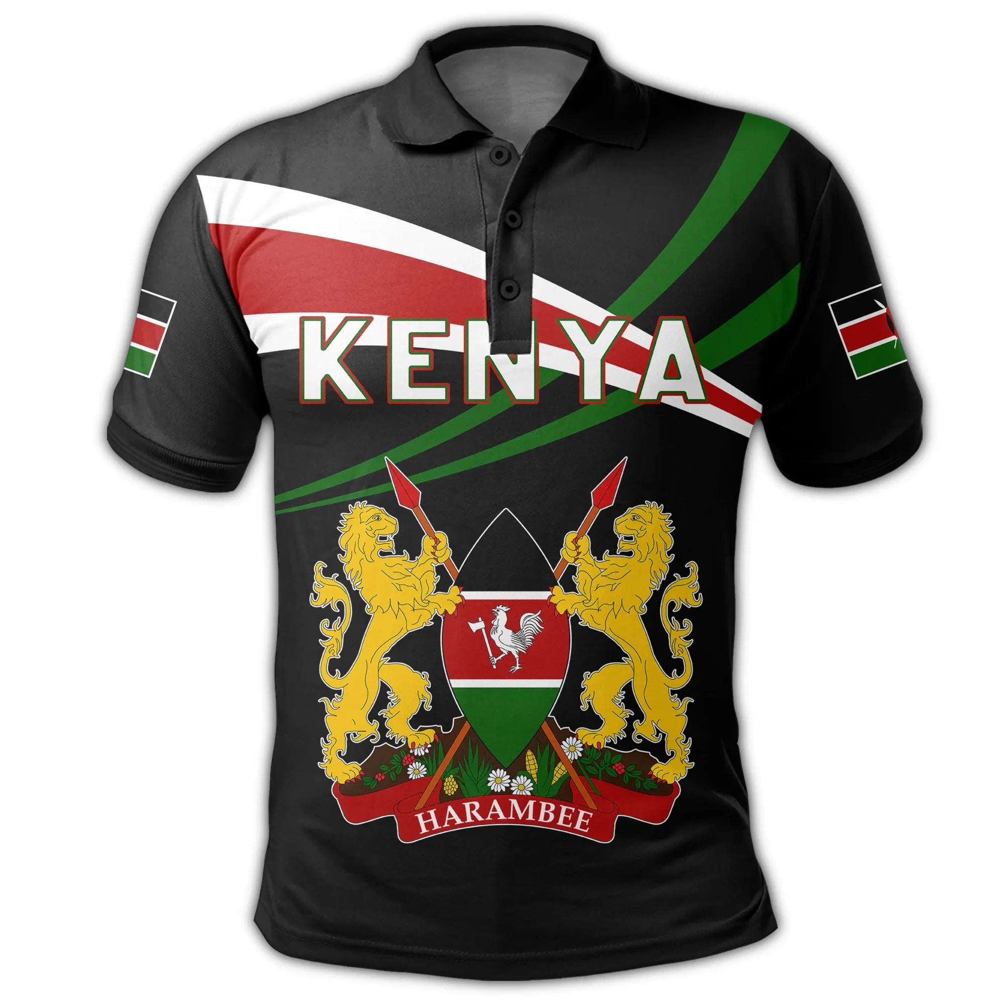 Kenya Map Polo Shirt - Aim Style