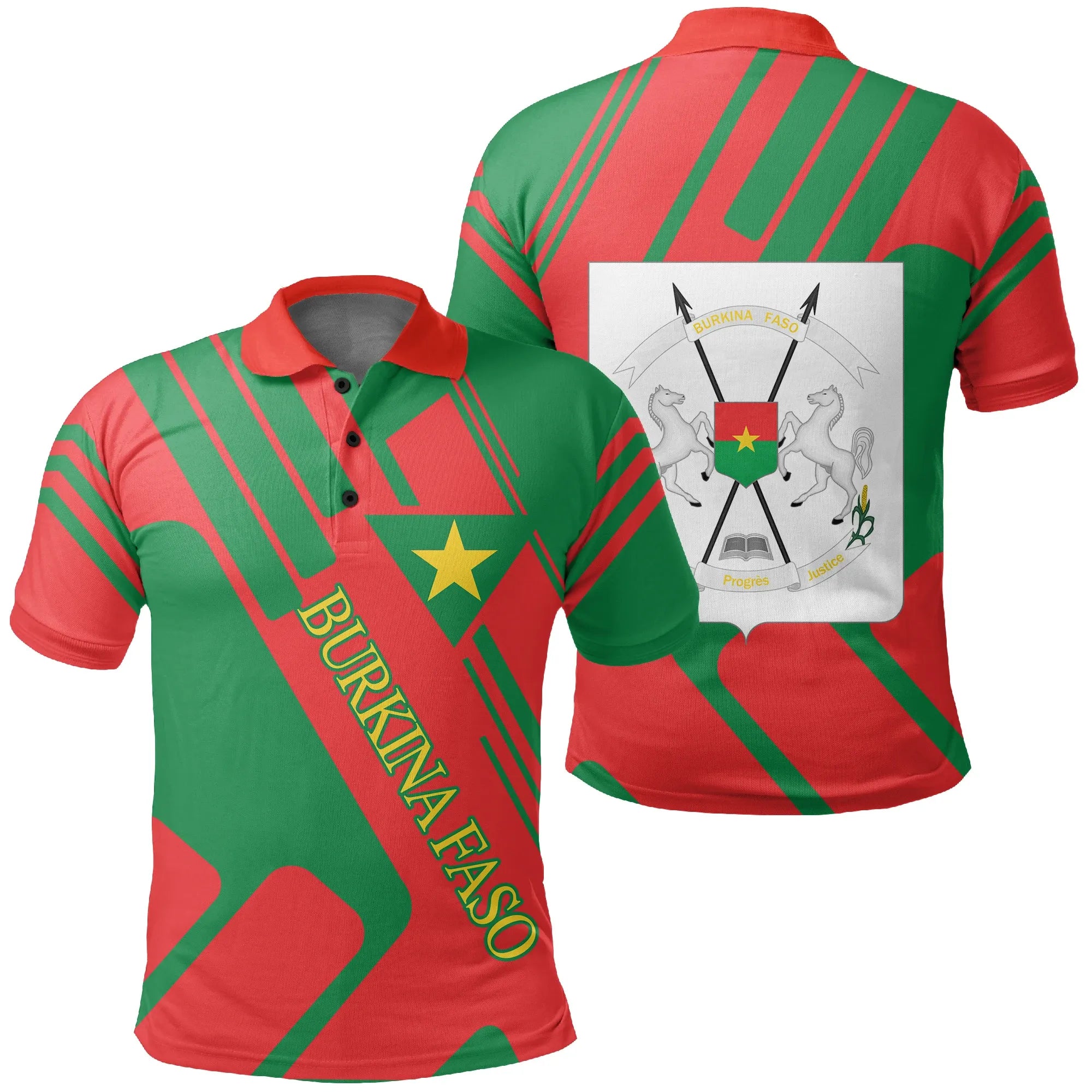 Burkina Faso Polo Shirt Rockie Style