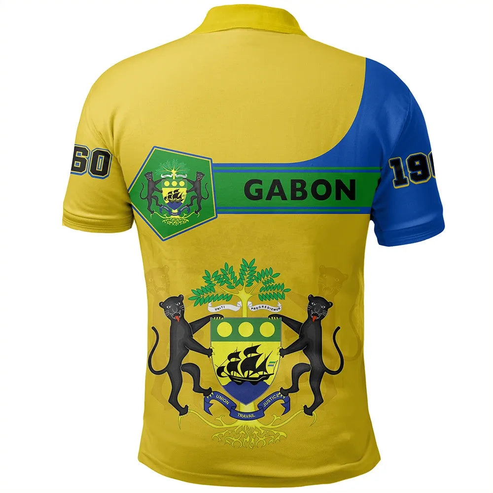 Custom Gabon Polo Shirt Pentagon Style