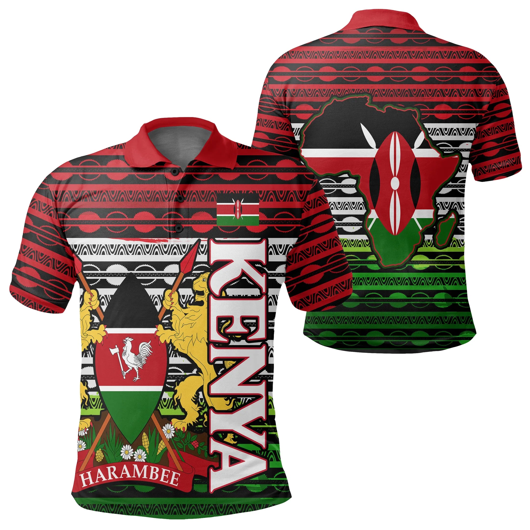 Kenya Coat of Arms Polo Shirt