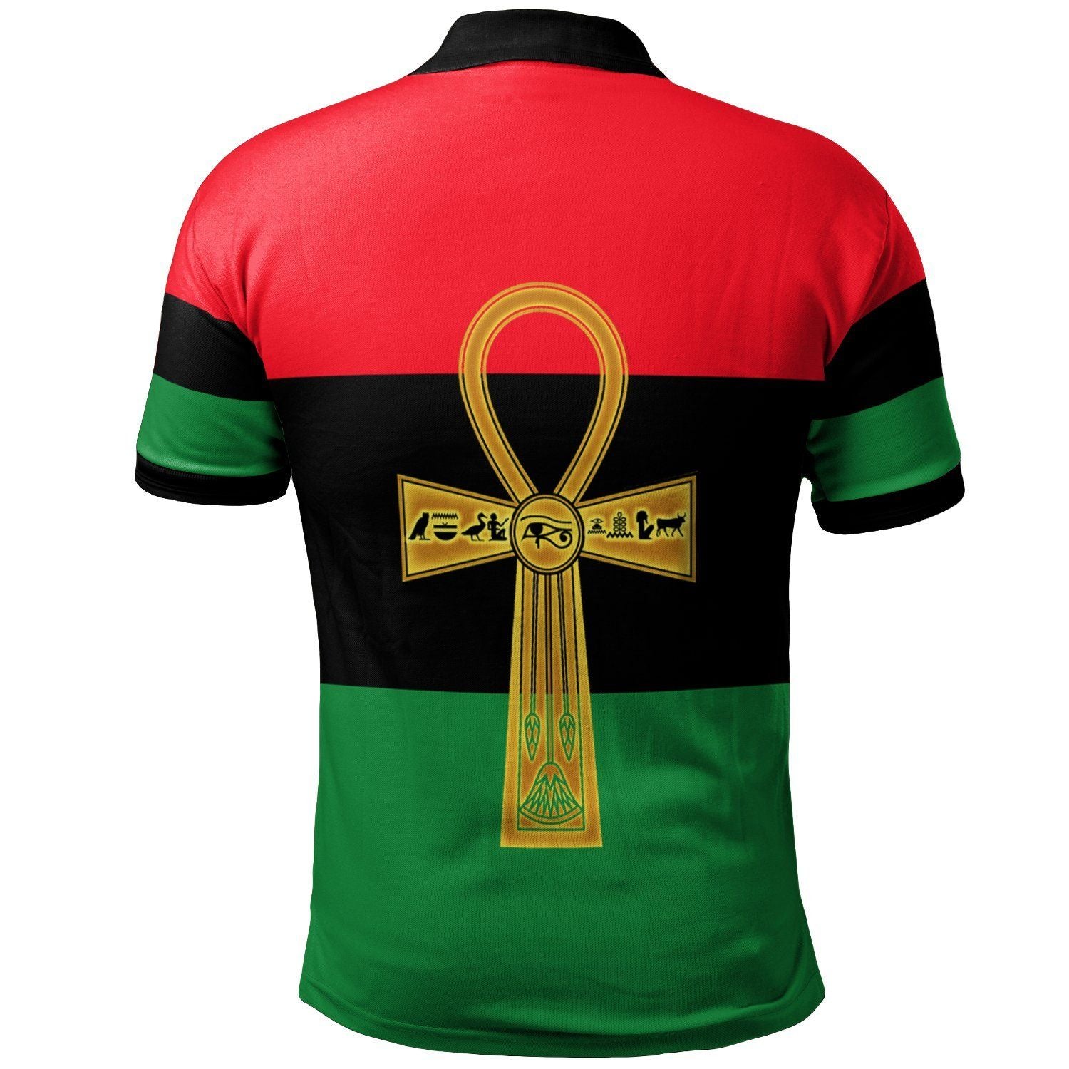 Ankh Egypt African Flag Dropi Polo Shirt