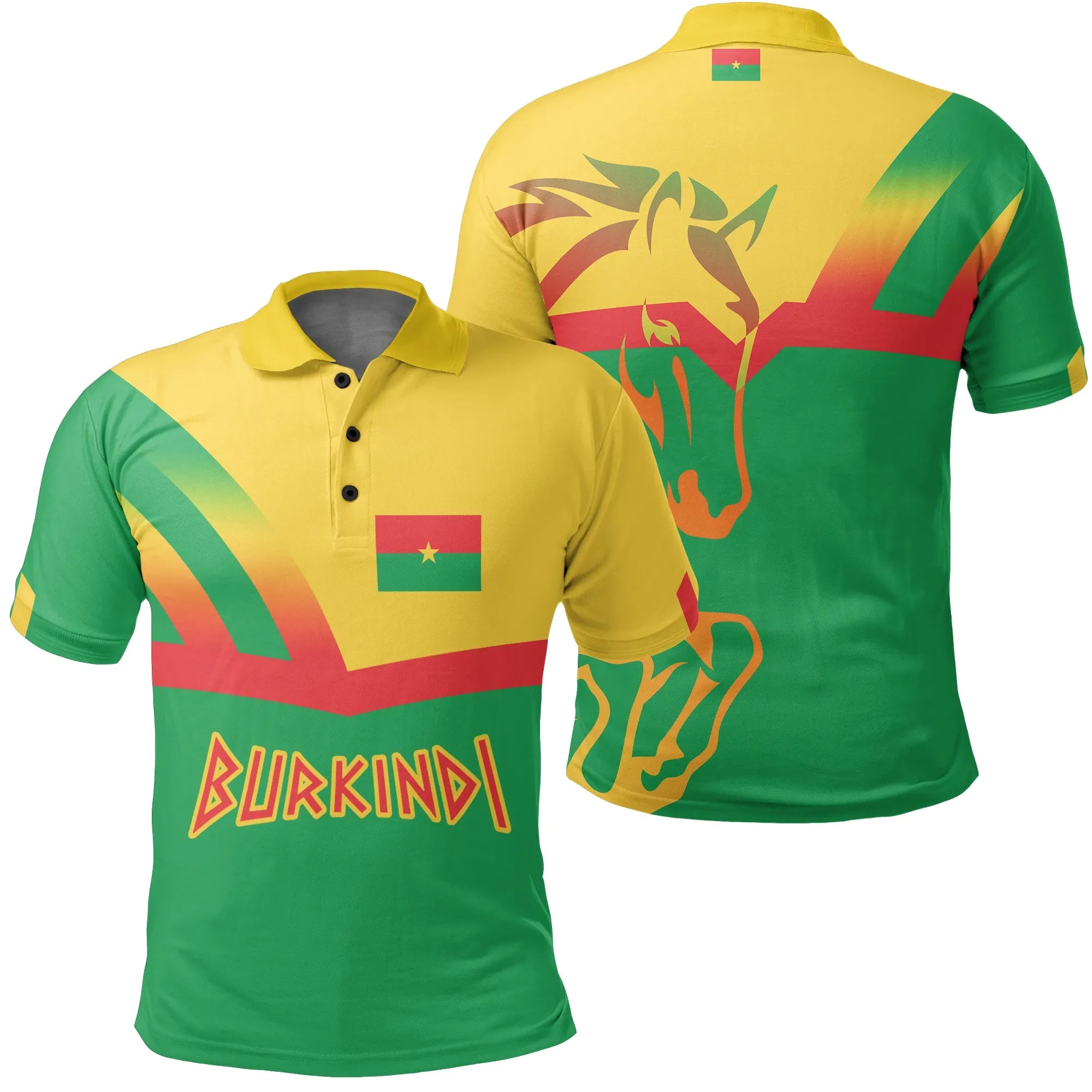 Burkina Faso Pride Burkindi Polo Shirt - Prime Style