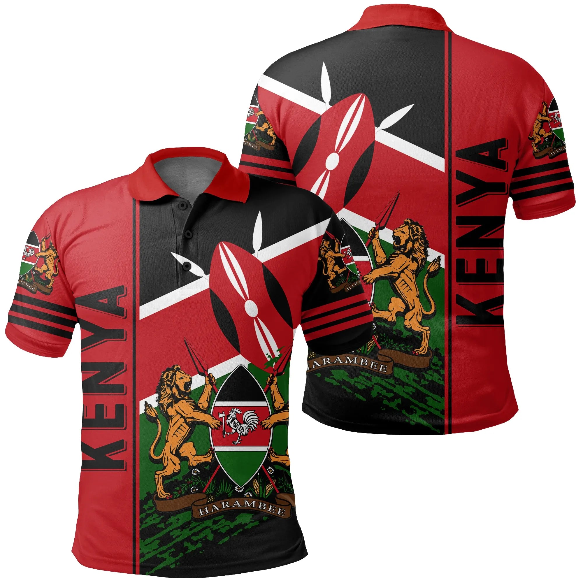 Kenya Polo Shirt Quarter Style