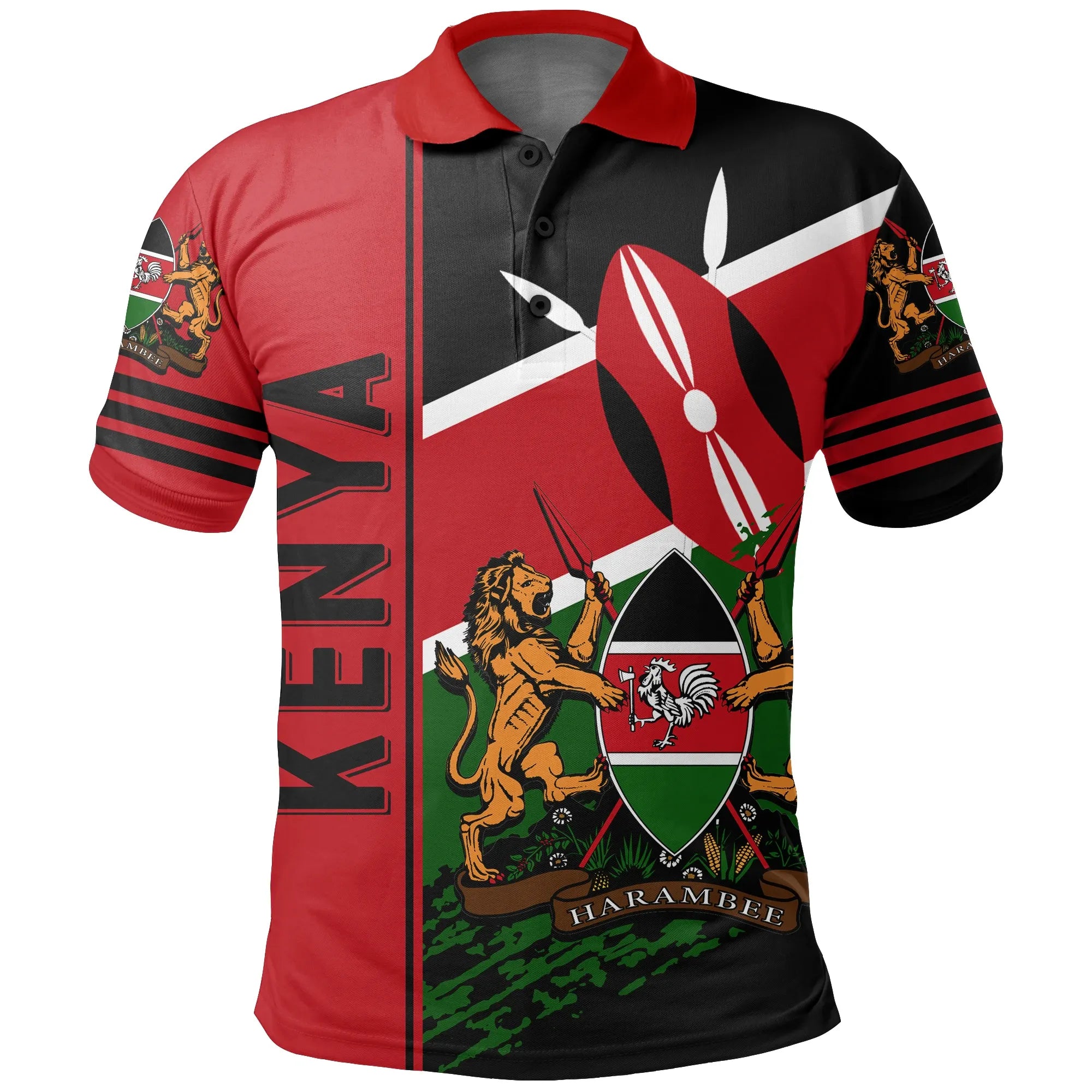 Kenya Polo Shirt Quarter Style