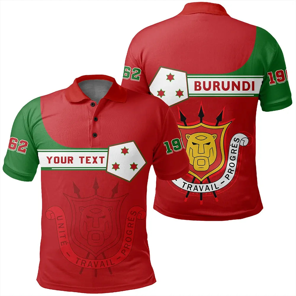 Custom Burundi Polo Shirt Pentagon Style