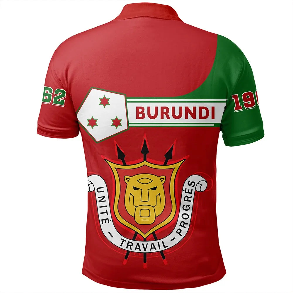 Custom Burundi Polo Shirt Pentagon Style