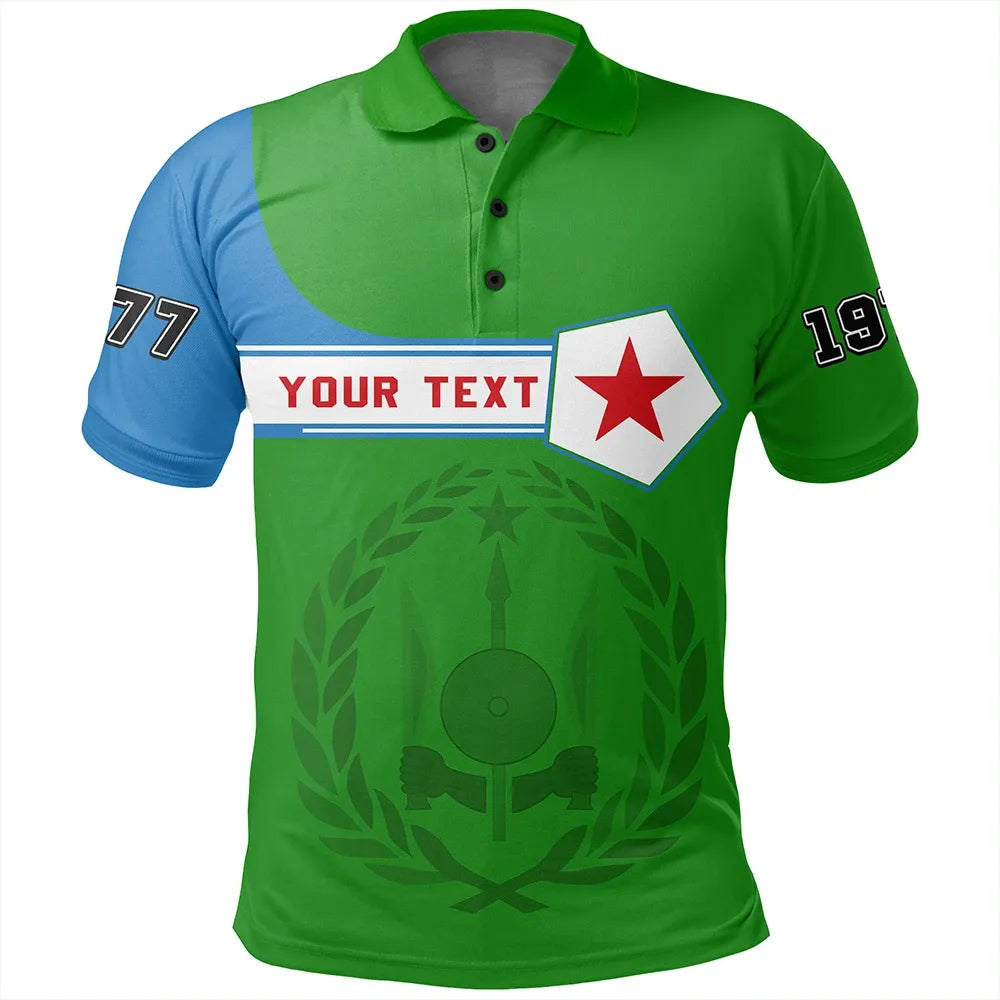 Custom Djibouti Polo Shirt Pentagon Style