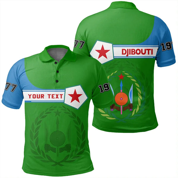 Custom Djibouti Polo Shirt Pentagon Style