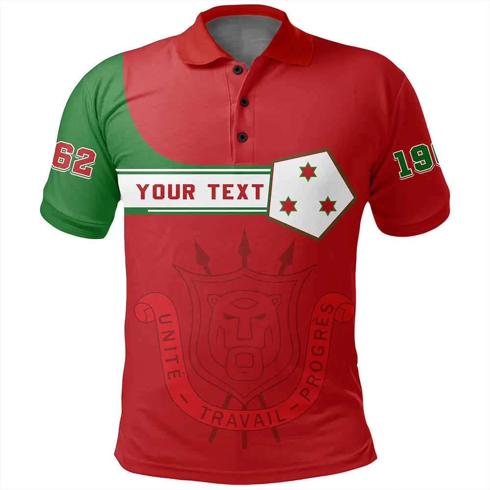 Custom Burundi Polo Shirt Pentagon Style