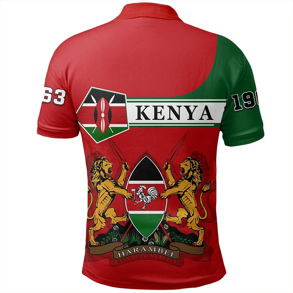 Custom Kenya Polo Shirt Pentagon Style