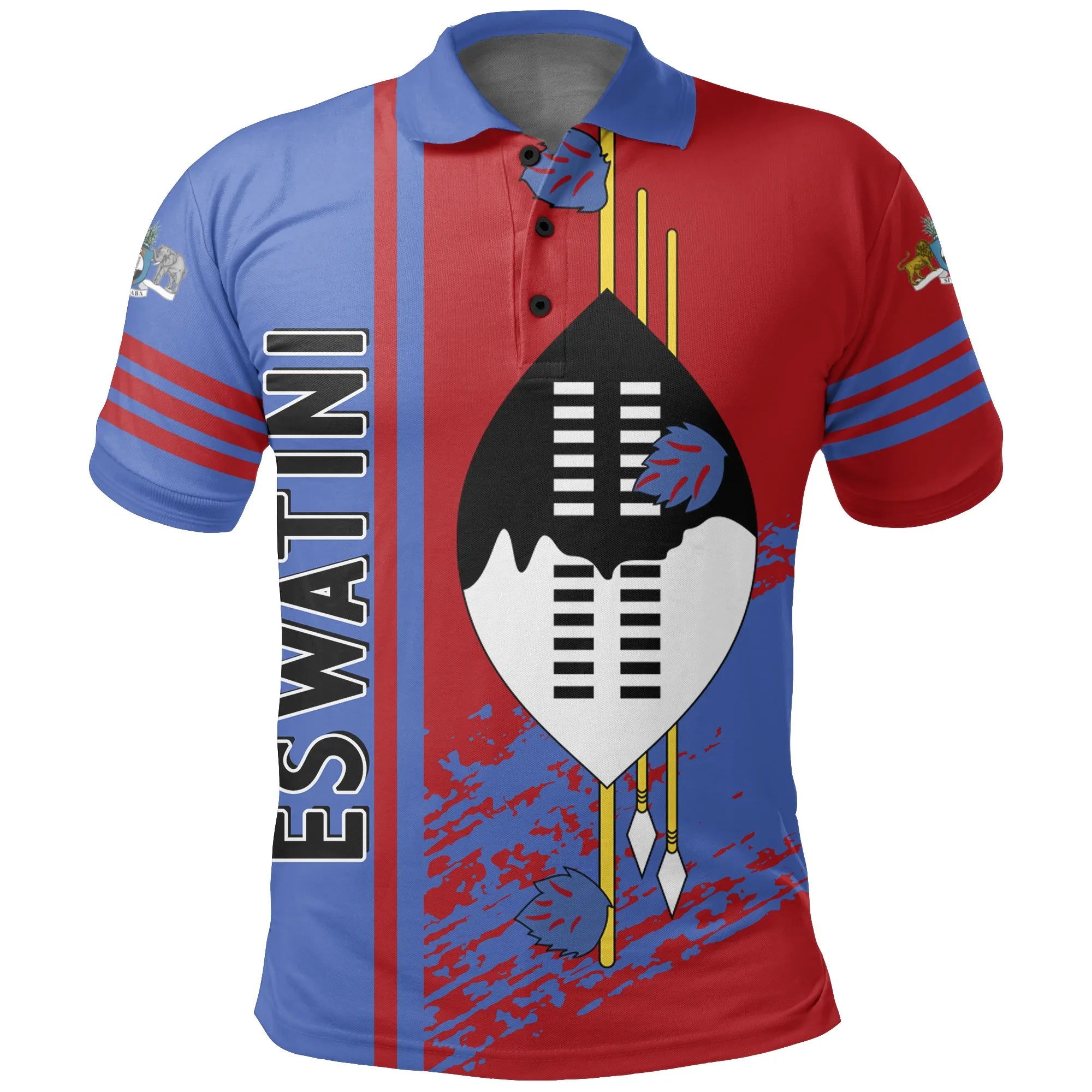 Eswatini Quarter Style Polo Shirt